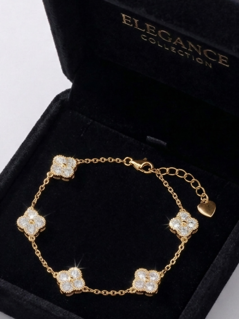 Moissanite 1.2 CTW Clover Bracelet
